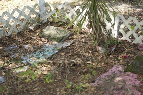 Photo of the two Sisters graves, buried next to their parents.